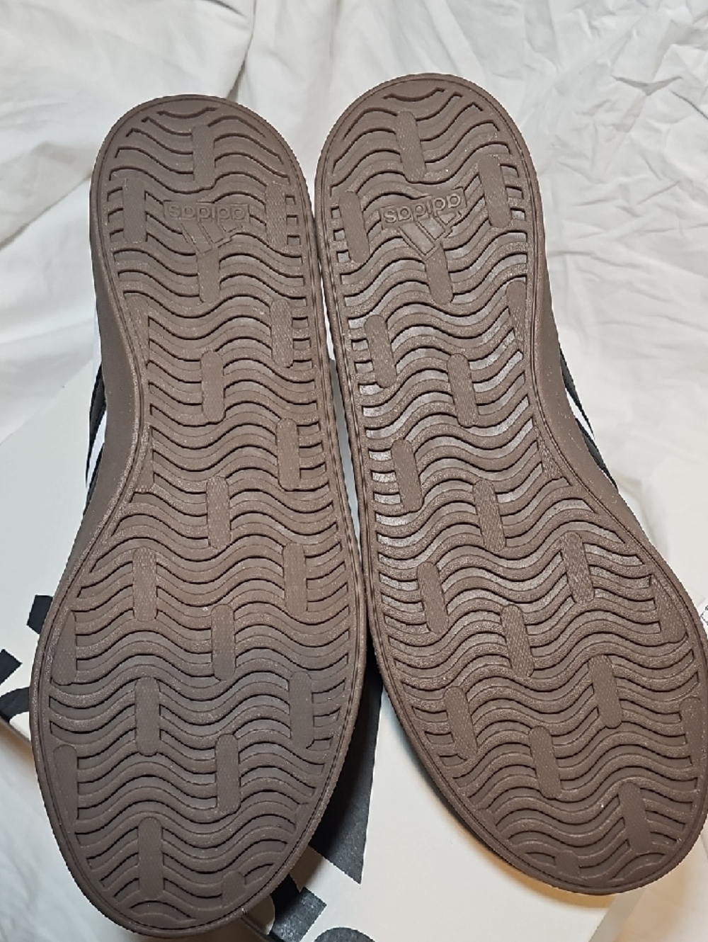 adidas White and Black VL Court 3.0 Sneakers - Picture 3 of 4